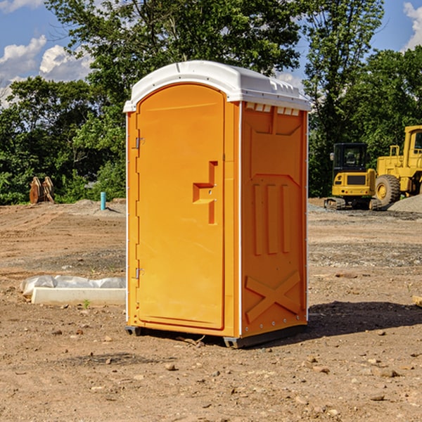 how often are the portable restrooms cleaned and serviced during a rental period in Stevens Pennsylvania